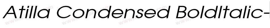 Atilla Condensed BoldItalic字体转换